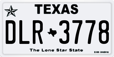 TX license plate DLR3778
