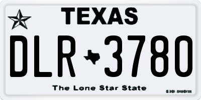 TX license plate DLR3780