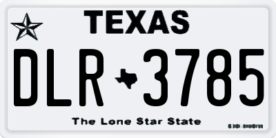 TX license plate DLR3785
