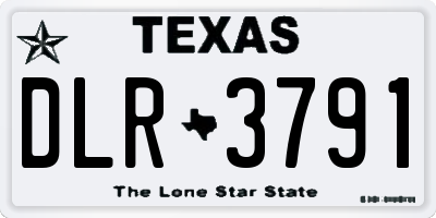 TX license plate DLR3791