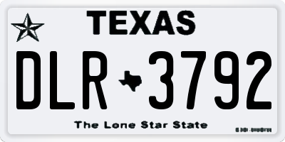 TX license plate DLR3792