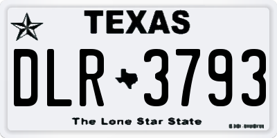 TX license plate DLR3793