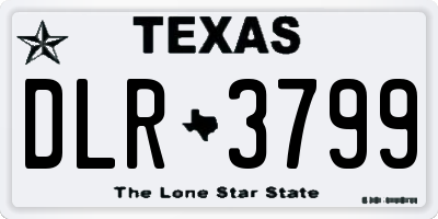 TX license plate DLR3799