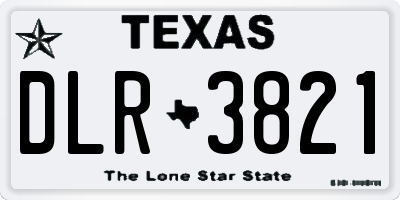 TX license plate DLR3821