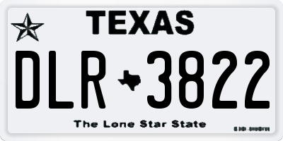 TX license plate DLR3822