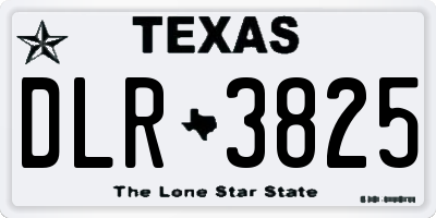 TX license plate DLR3825