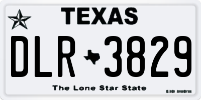 TX license plate DLR3829