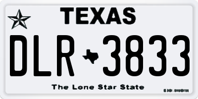 TX license plate DLR3833