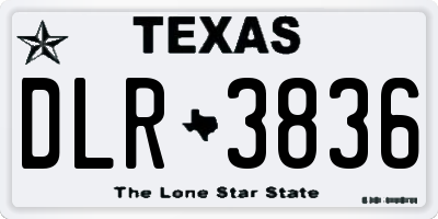 TX license plate DLR3836