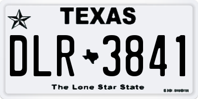 TX license plate DLR3841
