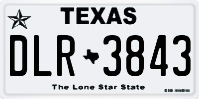 TX license plate DLR3843