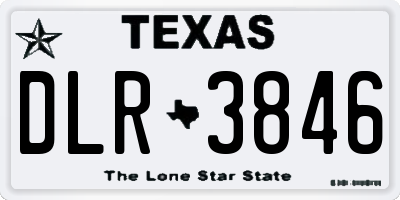 TX license plate DLR3846
