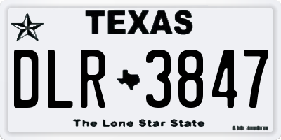 TX license plate DLR3847