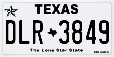 TX license plate DLR3849