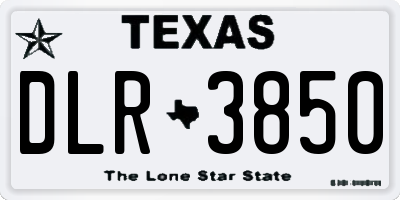 TX license plate DLR3850