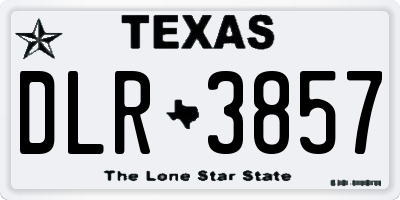 TX license plate DLR3857