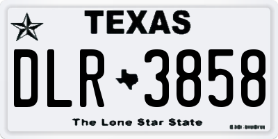 TX license plate DLR3858
