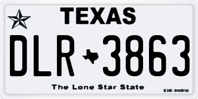 TX license plate DLR3863