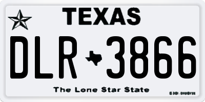 TX license plate DLR3866