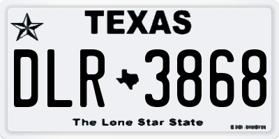 TX license plate DLR3868