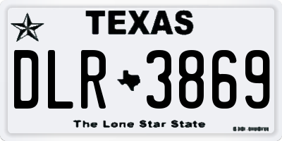TX license plate DLR3869