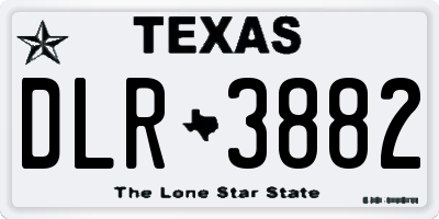 TX license plate DLR3882