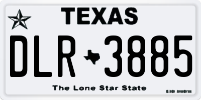 TX license plate DLR3885