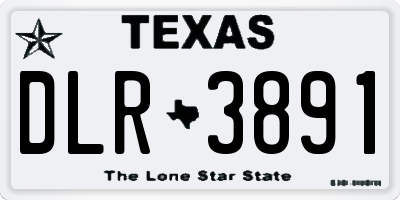 TX license plate DLR3891