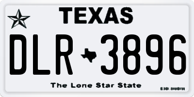 TX license plate DLR3896