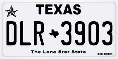 TX license plate DLR3903