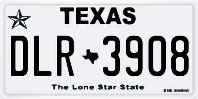 TX license plate DLR3908