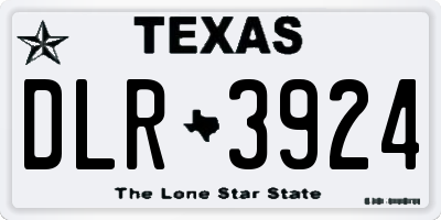 TX license plate DLR3924