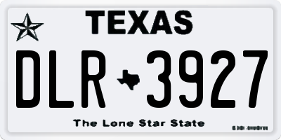 TX license plate DLR3927