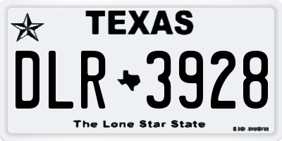 TX license plate DLR3928