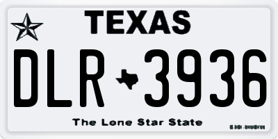 TX license plate DLR3936