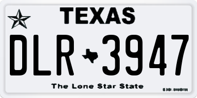 TX license plate DLR3947