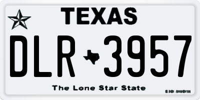TX license plate DLR3957