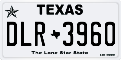 TX license plate DLR3960