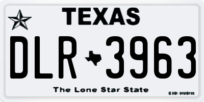 TX license plate DLR3963