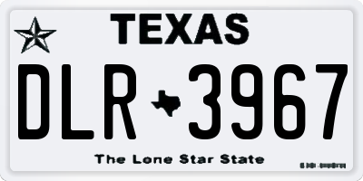 TX license plate DLR3967