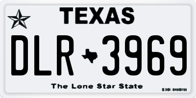 TX license plate DLR3969