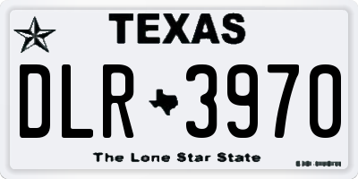 TX license plate DLR3970