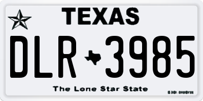 TX license plate DLR3985