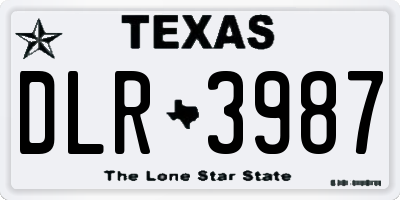 TX license plate DLR3987
