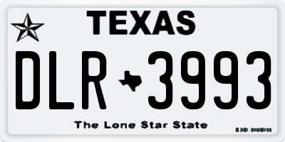 TX license plate DLR3993