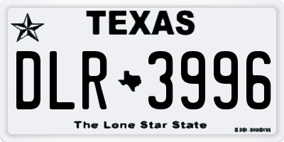 TX license plate DLR3996