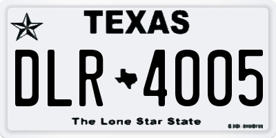 TX license plate DLR4005