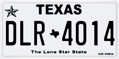 TX license plate DLR4014