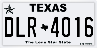 TX license plate DLR4016