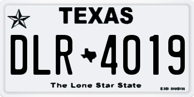 TX license plate DLR4019